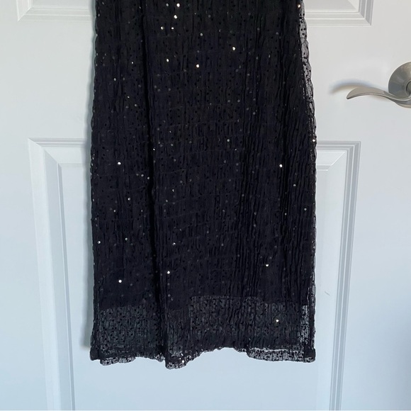 RALPH Ralph Lauren Black Vintage V-neck Sequin Sleeveless Dress 35693 - Picture 8 of 10